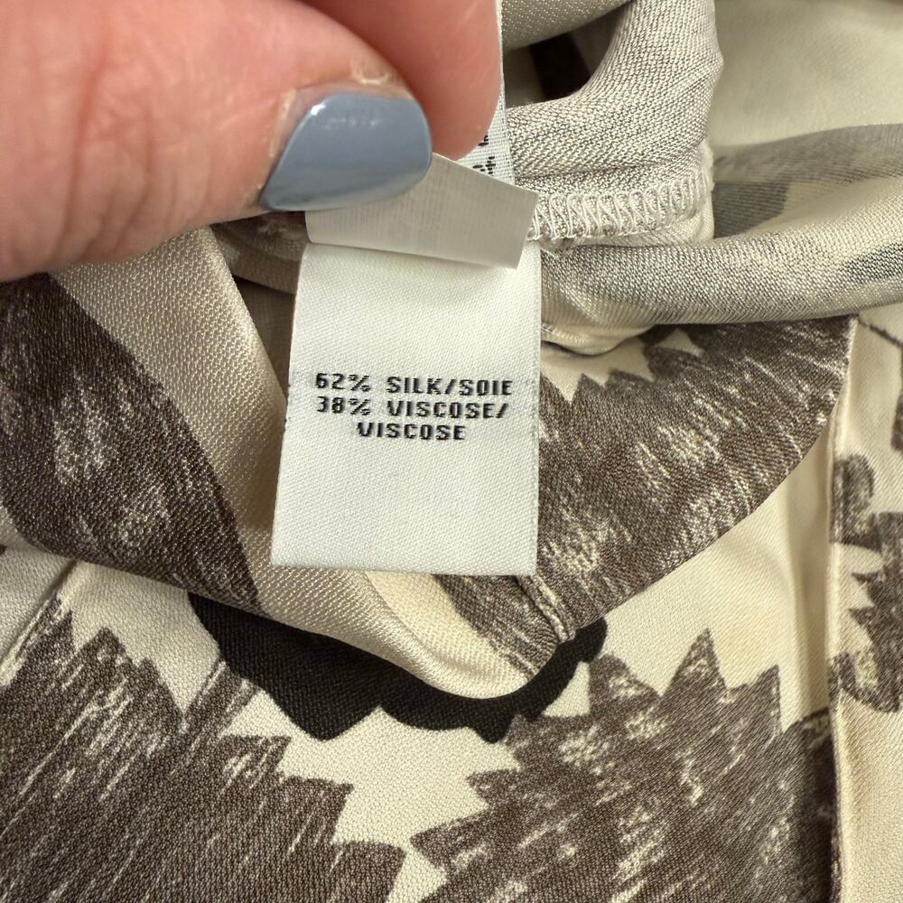 Diane Von Furstenberg Brenda Cocoon Dress Floral Pockets Black Cream Size 6 EUC - Picture 10 of 10